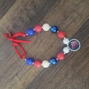 NY Giants Chunky Bead Necklace